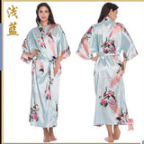 RB015 Satin Robes for Brides Wedding Robe Sleepwear Silk Pijama Casual Bathrobe Animal Rayon Long Nightgown Women Kimono XXXL