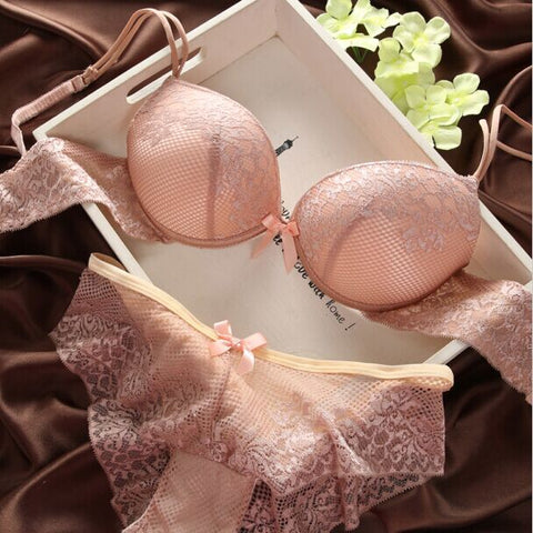 Fashion Sexy Lace Comfortable Underwear Hot-selling Women's Bra Set Luxurious Vintage Lace Embroidery Push Up Bra And Panty Set