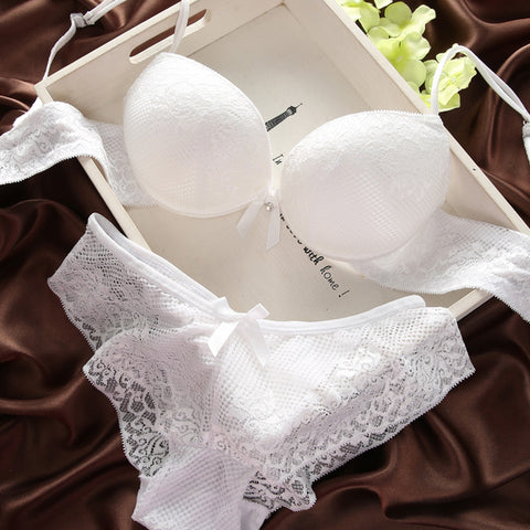 2018 Sexy Underwear Women Bra Set Lingerie Set Luxurious Vintage Lace Embroidery Push Up Bra And Panty Set