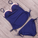 Raintropical 2019 New Patchwork Women Swimwear Sexy Female Push Up Swimsuit Tankini Set Retro Summer Beach Wear Bathing Suits