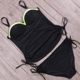 Raintropical 2019 New Patchwork Women Swimwear Sexy Female Push Up Swimsuit Tankini Set Retro Summer Beach Wear Bathing Suits