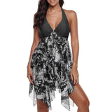 JOYMODE Plus Size Swimwear 5XL Women One Piece Sexy Swimsuit Skirt Padded Bra Tankini Bathing Suit 6XL Female Big beachwear