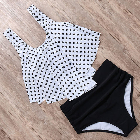 RUUHEE Bikini 2019 Swimsuit Swimwear Women High Waist Tankini Bikini Set Push Up Bathing Suit Beachwear Plus Size Swimwear