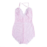 Sexy Womens Lingerie Nightwear Bodysuits Underwear Lace Cross Bandage Babydoll Bodysuit Plus Size