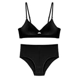 CINOON High Quality Cotton Underwear Set Fashion Striped Bra Set Noble Girl Lingerie Set Push Up Bra Sexy Bra And Panty Sets