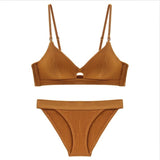 CINOON High Quality Cotton Underwear Set Fashion Striped Bra Set Noble Girl Lingerie Set Push Up Bra Sexy Bra And Panty Sets