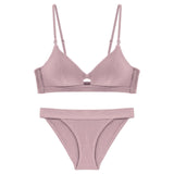 CINOON High Quality Cotton Underwear Set Fashion Striped Bra Set Noble Girl Lingerie Set Push Up Bra Sexy Bra And Panty Sets