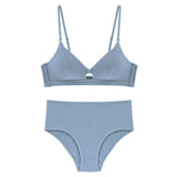 CINOON High Quality Cotton Underwear Set Fashion Striped Bra Set Noble Girl Lingerie Set Push Up Bra Sexy Bra And Panty Sets